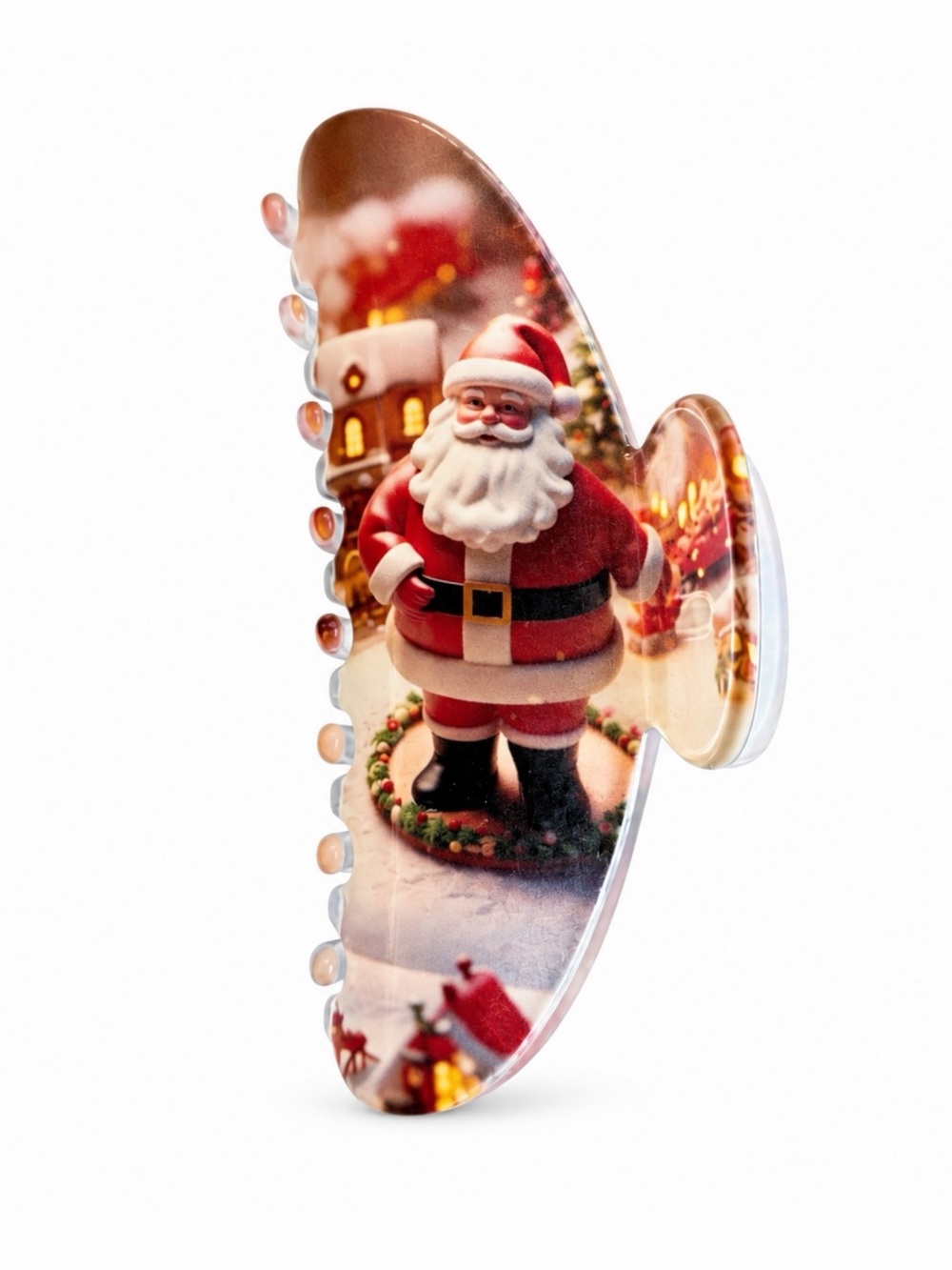 Santa Claus Sleigh Toys Rudolph Reindeer Christmas 4" Lobster Claw Hair Clip